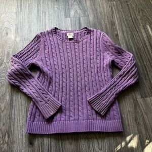✨5/$25 item! LL BEAN Purple Cable Knit Sweater